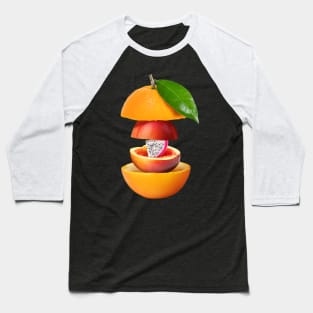 Orange Peach Dragon Fruit Gifts Vegetarian Baseball T-Shirt